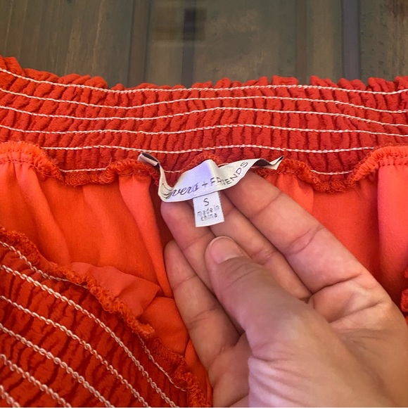 Lovers + Friends Off the Shoulders Ruffled Dress Red size S - Picture 5 of 12